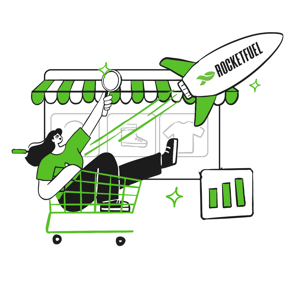 Illustration of an eCommerce SEO growth engine for category and product pages